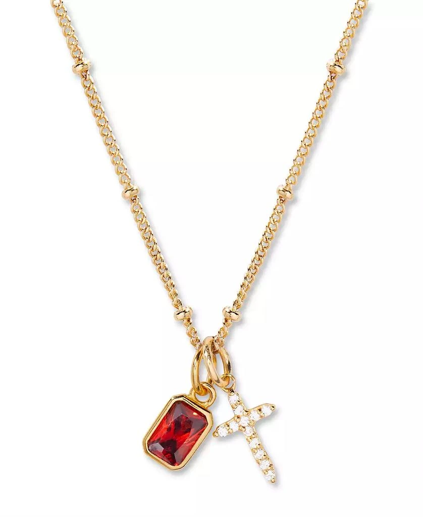 brook & york Josephine Cross Birthstone Necklace 1