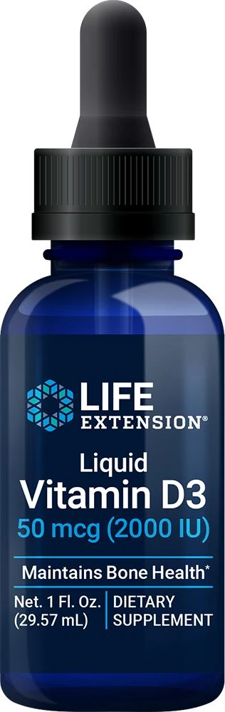 Life Extension Life Extension Liquid Vitamin D3, 2000 IU - 50 mcg, 50 mcg (2000 IU), 29.57 ml 1