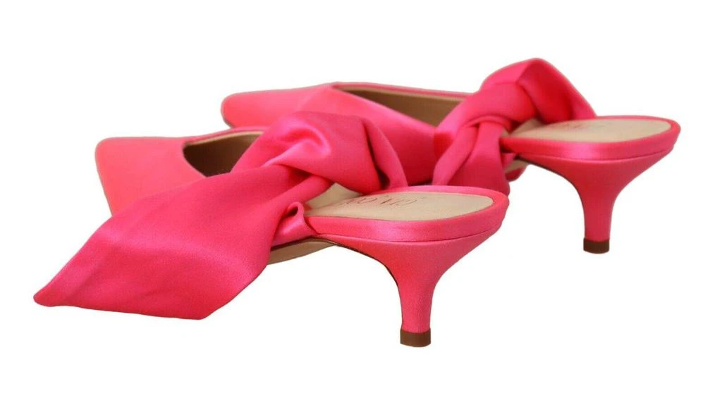 Gia Couture GIA COUTURE Pink Leather Lace Up Kitten Heels Pumps Shoes 3