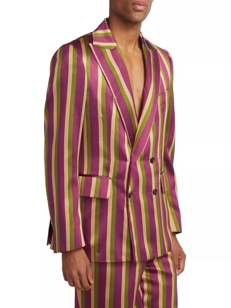 Bode Juniper Striped Double-Breasted Blazer 4