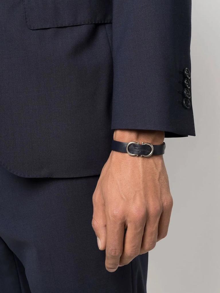 Salvatore Ferragamo Ferragamo Gancini Leather Bracelet