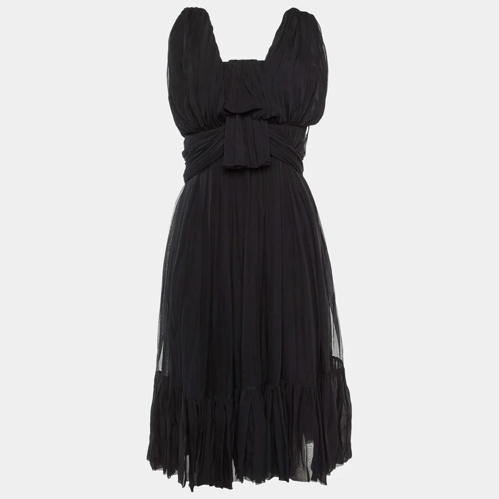 balenciaga black mini dress Giavanna Thigh Split Mini Dress Black main image 1