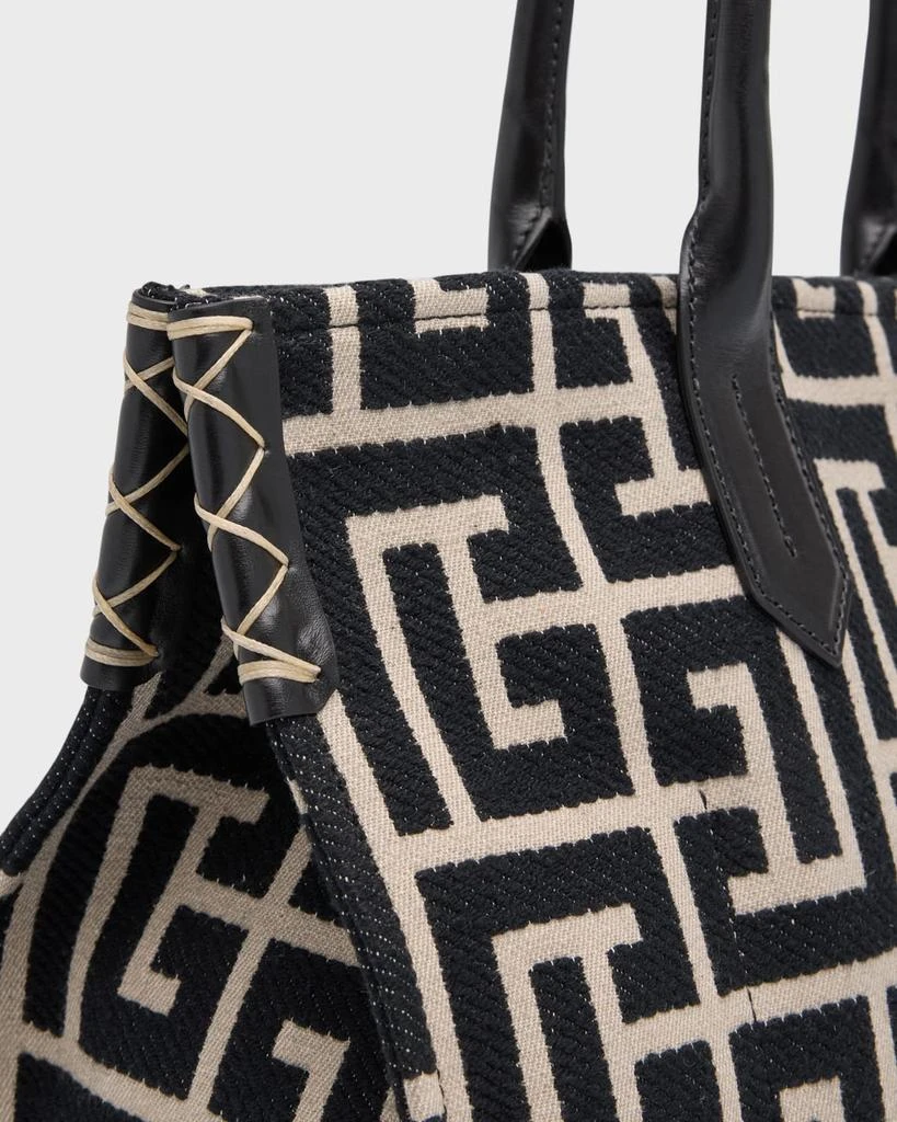 Balmain B Army Medium Shopper Tote Bag in Monogram Jacquard 7