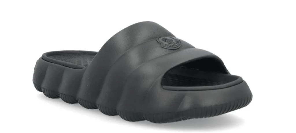 Moncler Moncler Men's Footwear Lilo Black Crafted Logo Rubber Slides 1