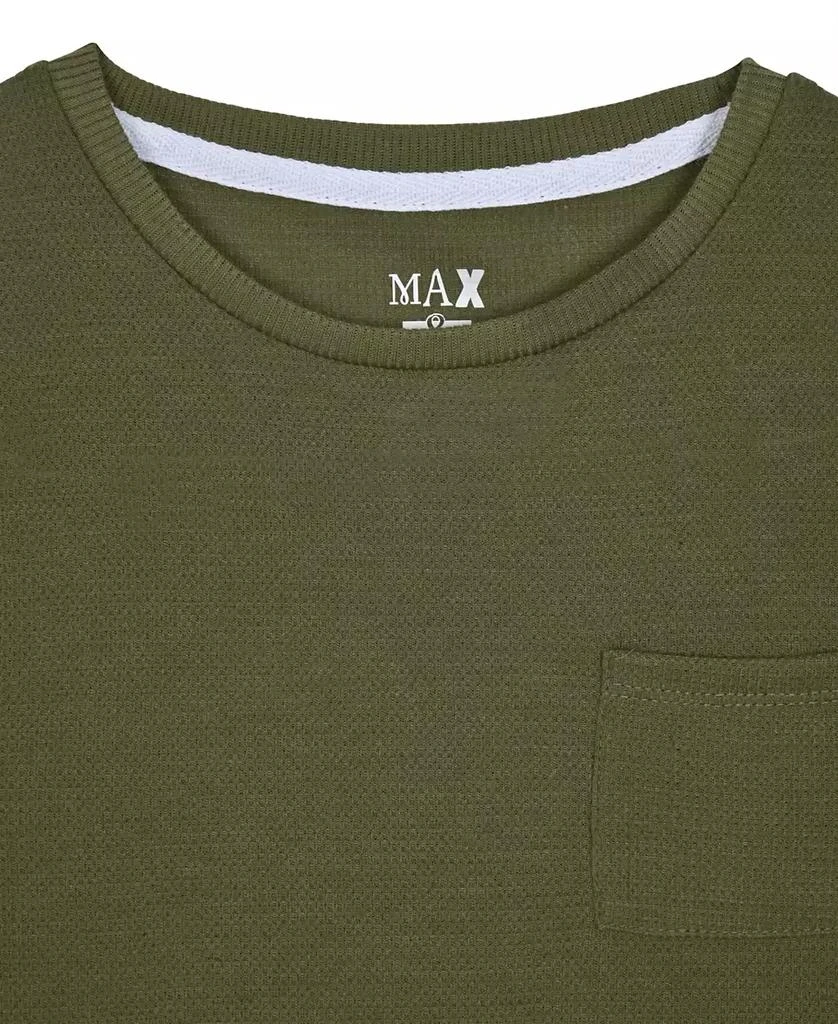 Max & Olivia Big Boys Waffle Thermal Top & Shorts Pajama Set 2
