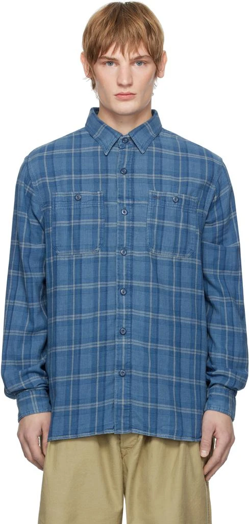 RRL Indigo Plaid Double-Faced Work Shirt 1