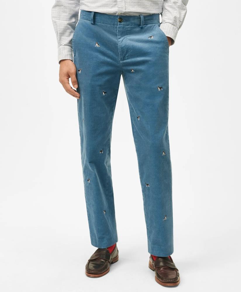 Brooks Brothers×BEAMS BOYGF Emblem Pants Embroidered Beagle Chino Pants in Medium-Wale Corduroy – On Sale