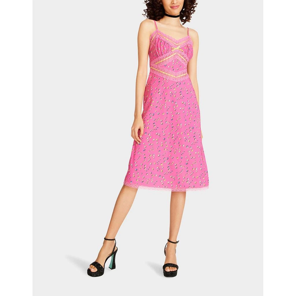Betsey Johnson Betseys Sleeveless Ribbon Dress Pink 1