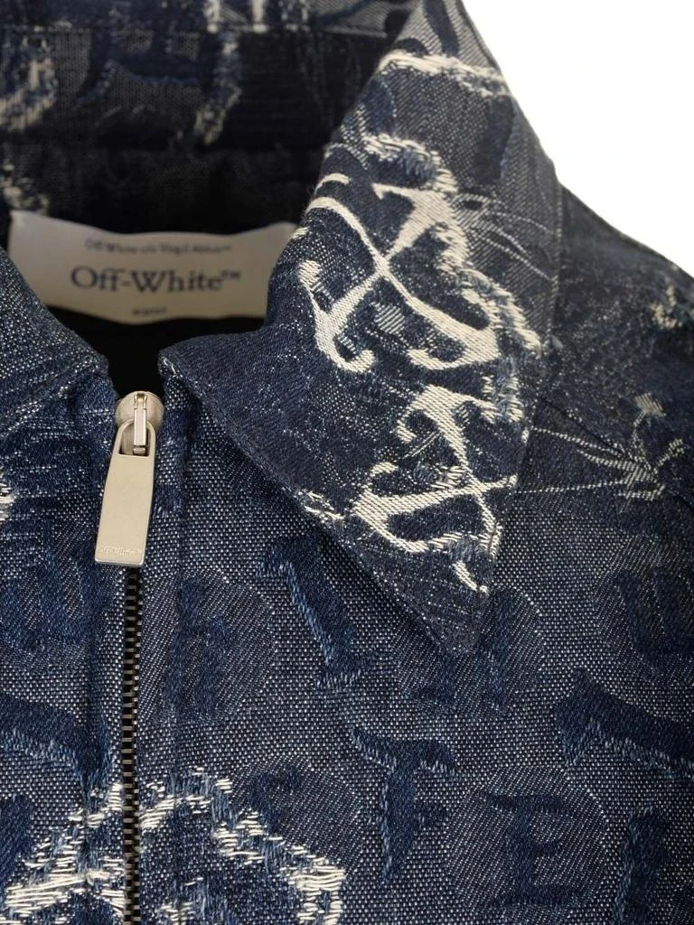 Off-White Off-White Jacquard Zip-Up Bomber Jacket 4