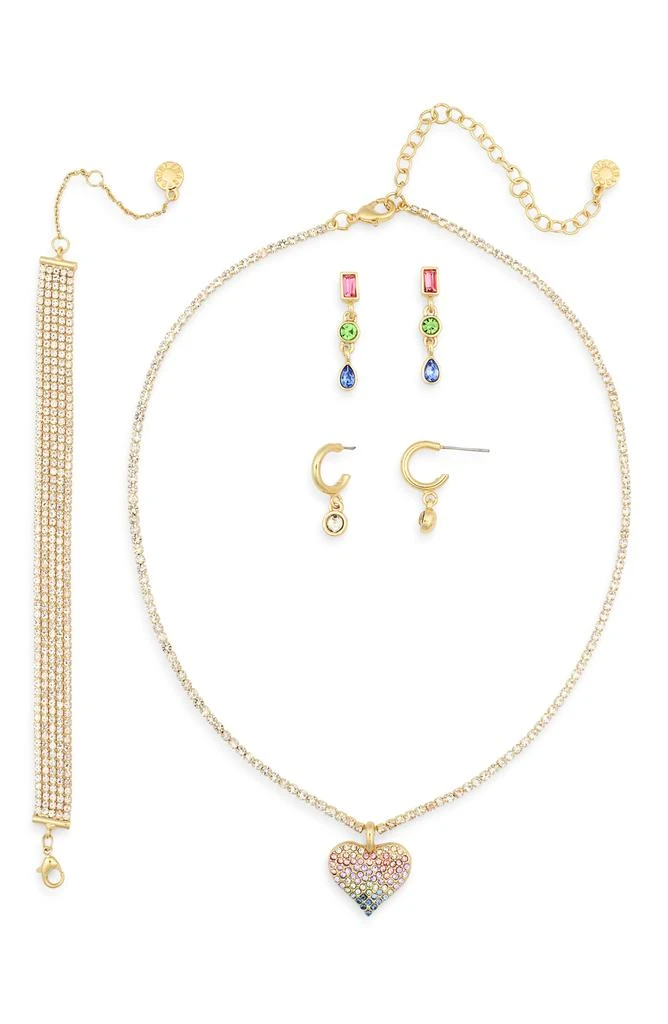 BAUBLEBAR Rainbow 4-Pack Earrings, Necklace 
Bracelet Set 2