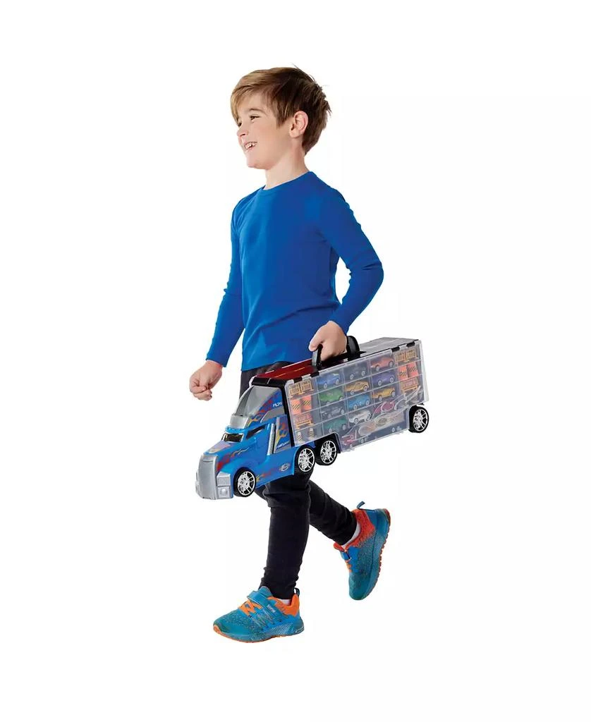 Fast Lane Truck Carry Case with 12 diecast vehicles and 14 accessories, Created for You by Toys R Us 4