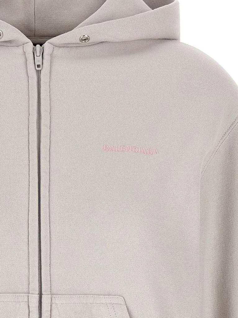 Balenciaga Balenciaga Logo Embroidered Zip-Up Hoodie 3