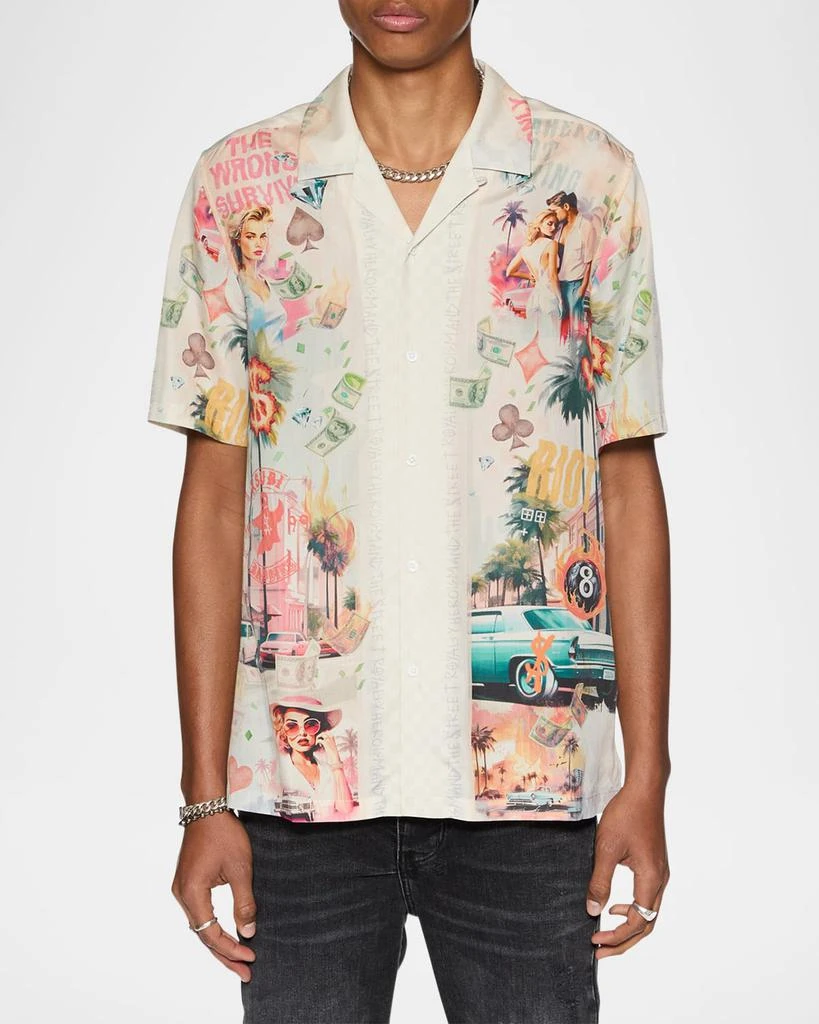 Ksubi Men's World Order Graphic Camp Shirt 4