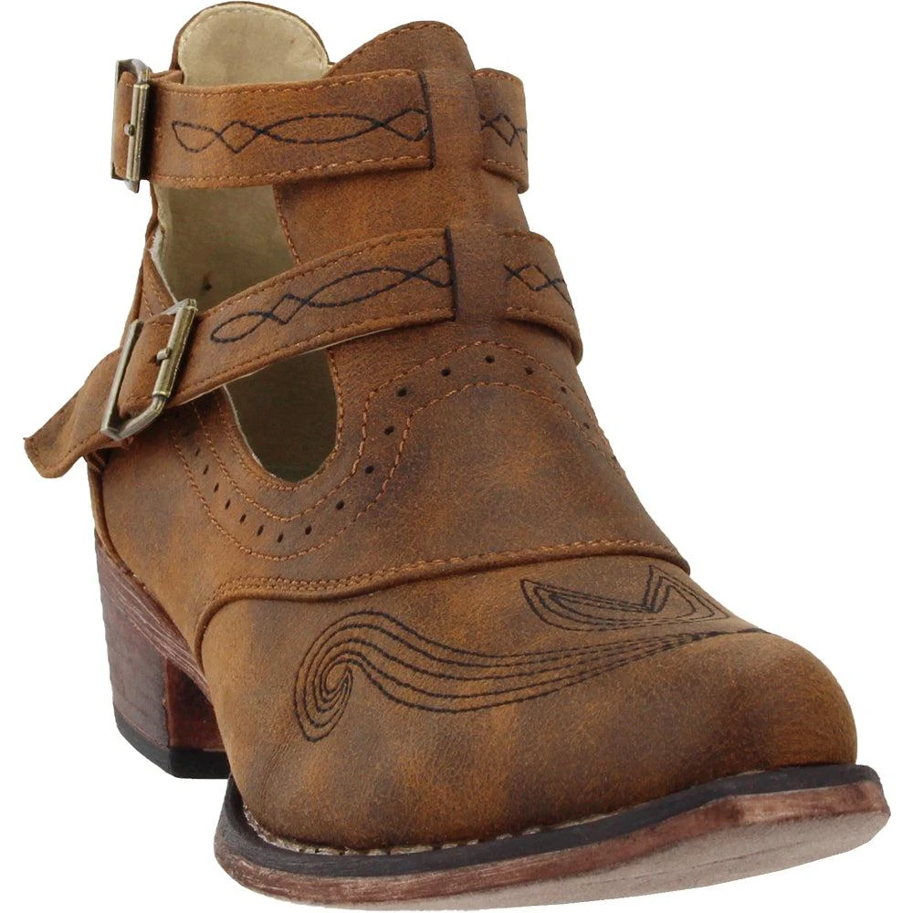 Roper Willa Embroidery Snip Toe Cowboy Booties 2