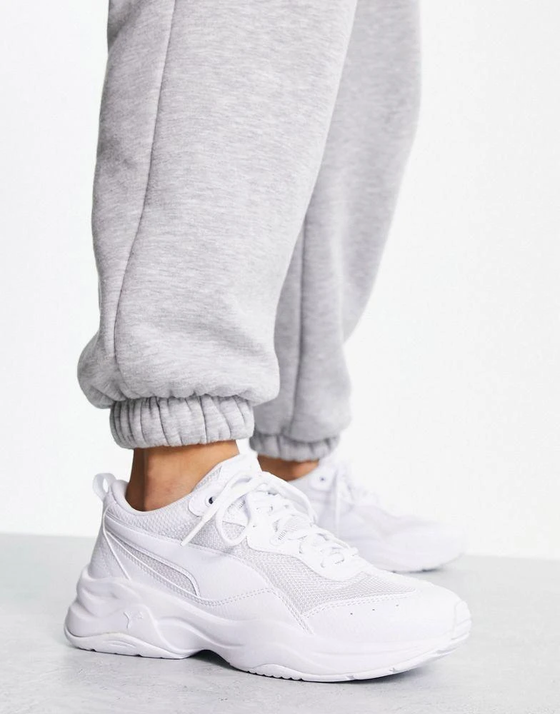Puma Puma Cilia chunky trainers in triple white 1