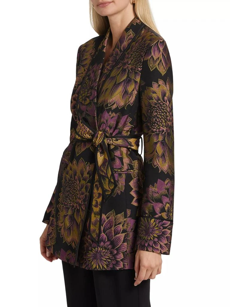 Derek Lam Orville Sunflower Jacquard Belted Jacket 4
