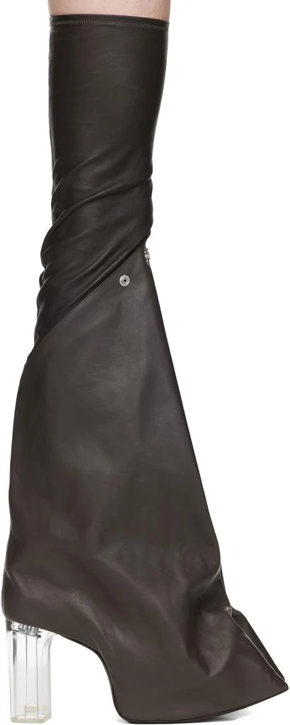 Rick Owens Gray Concordians Taco Kiss Boots 1