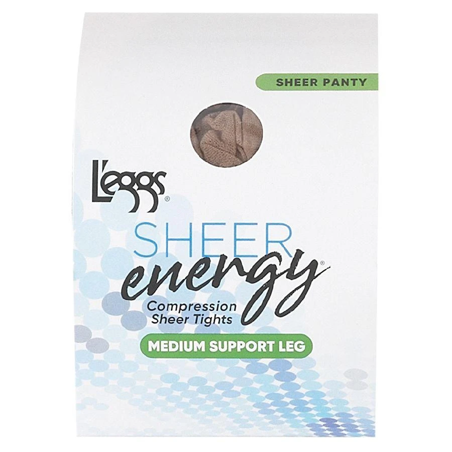 L'eggs Sheer Energy Compression Sheer Tights Size Q+, Suntan 1