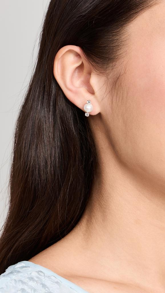 Simone Rocha Mini Pearl and Double Crystal Earrings