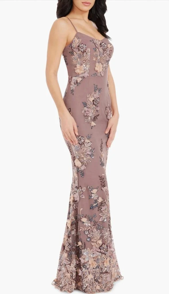 Dress The Population Dress The Population - Giovanna Beaded Floral Appliqué Mermaid Gown 2