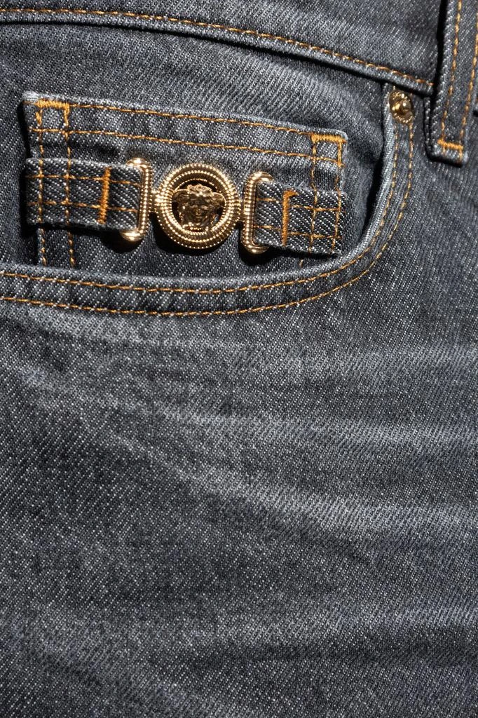 Versace Versace Logo-Patch Straight-Leg Jeans 4