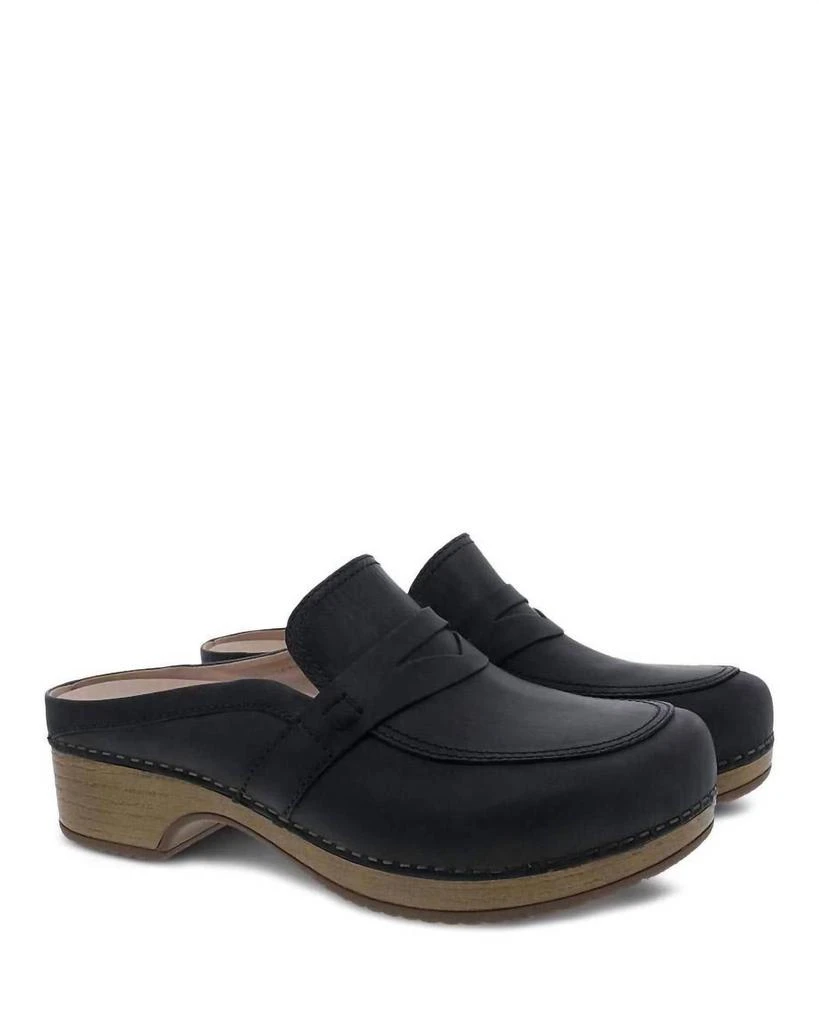 Dansko Women's Bel Penny Mule In Oiled Black 1
