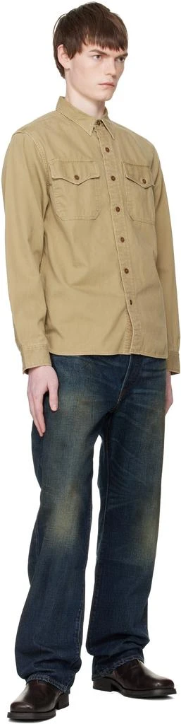RRL Beige Twill Officer
s Work Shirt 4