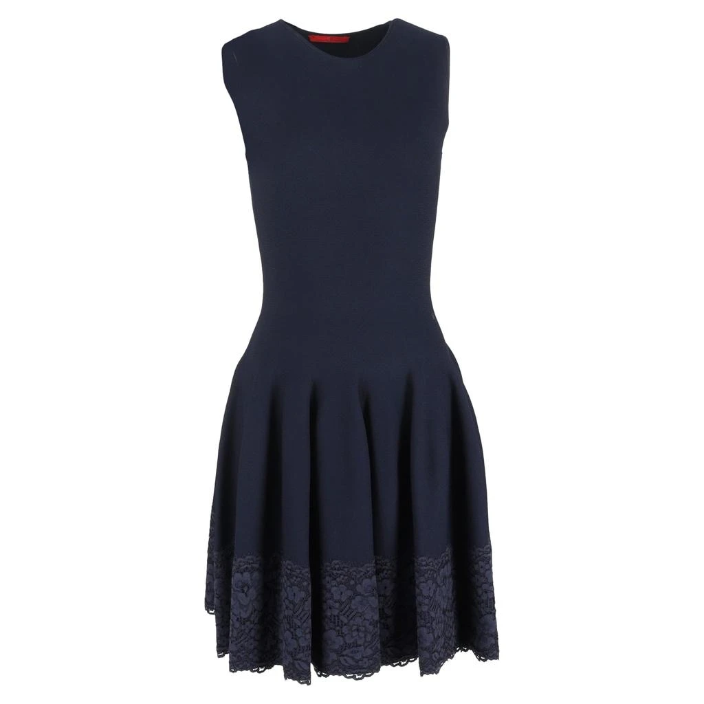 navy drop waist midi dress Belle Shirred Waist Midi Dress main image 0