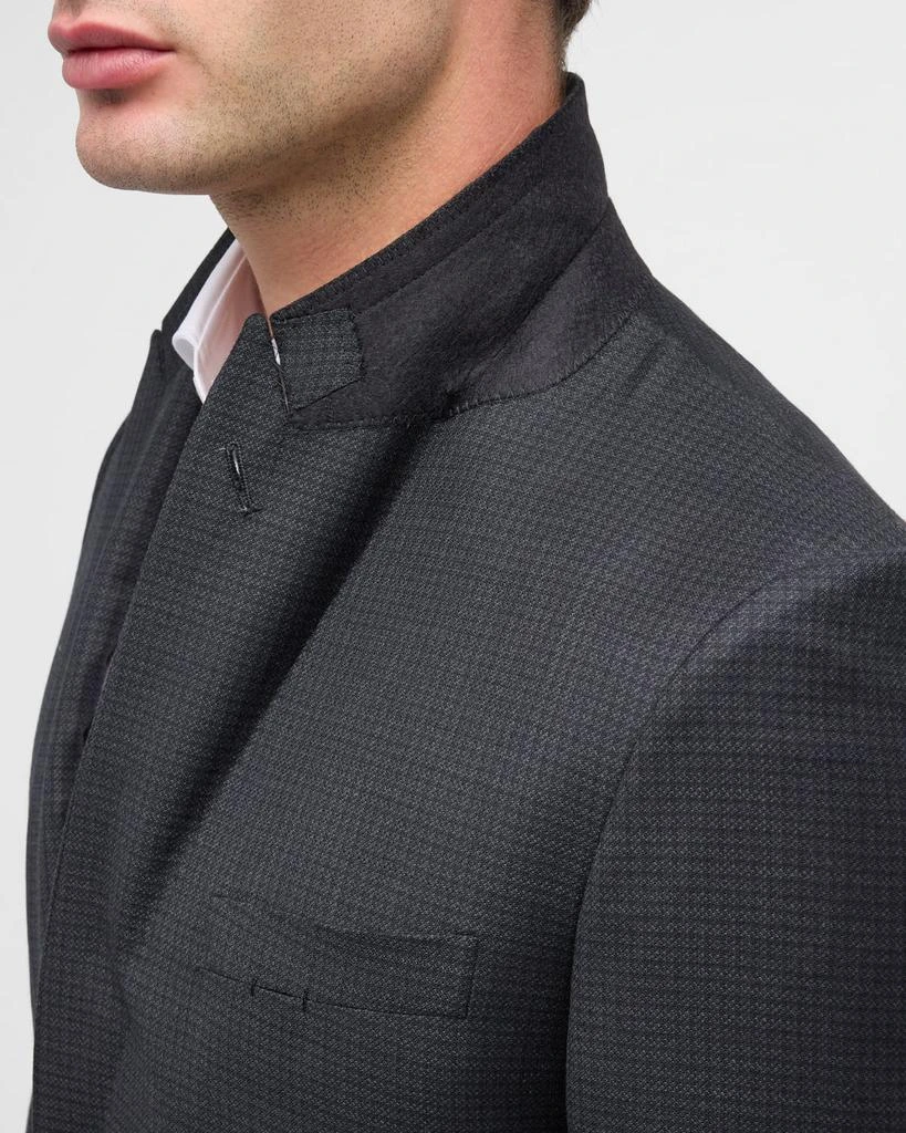 Zegna Men's City Check Wool Silk Suit 8