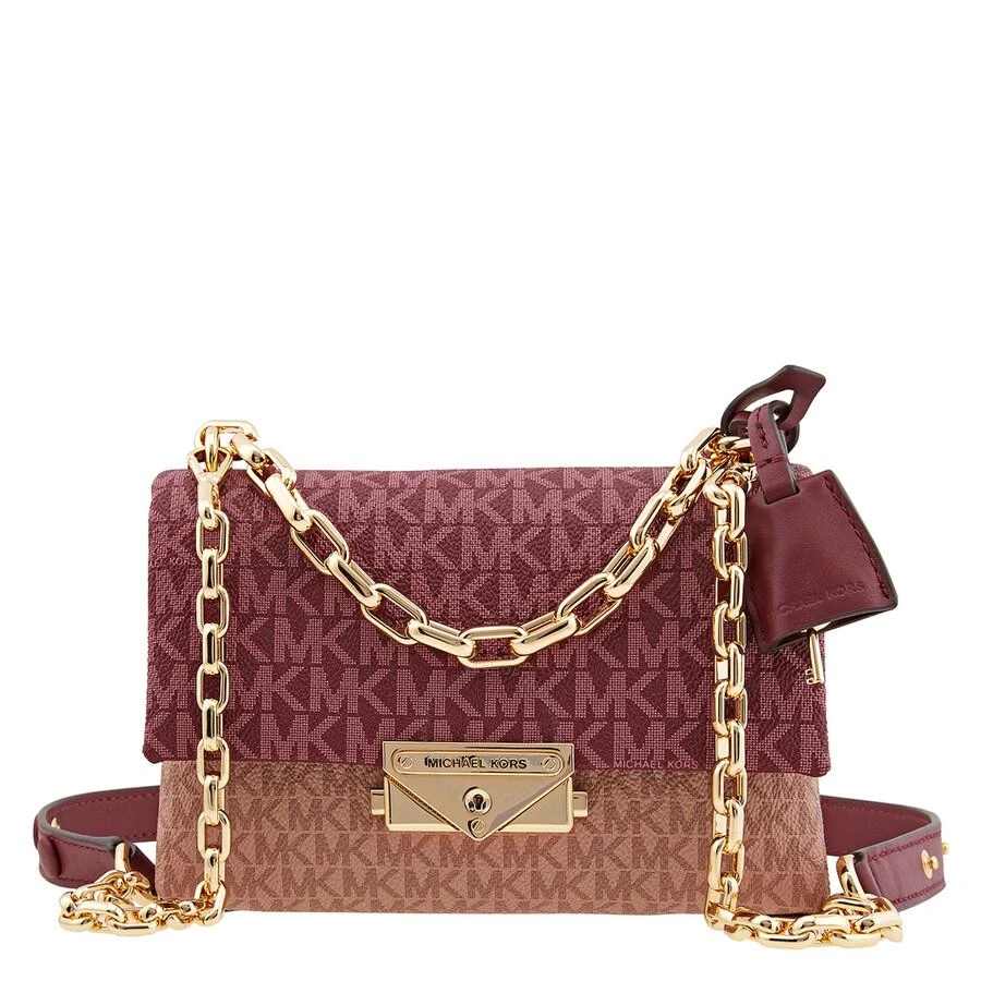 Michael Kors Ladies Cece Extra Small Logo Presbyoint Crossbody Bag - Red 1