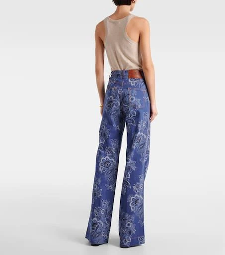 ETRO Floral high-rise flared jeans 3