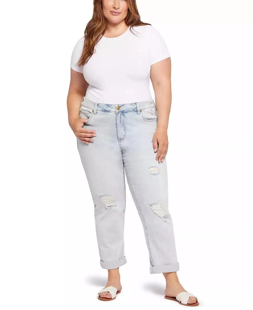 Seven7 Plus Size High Rise Slim Fit Jeans with Rolled Cuff 5