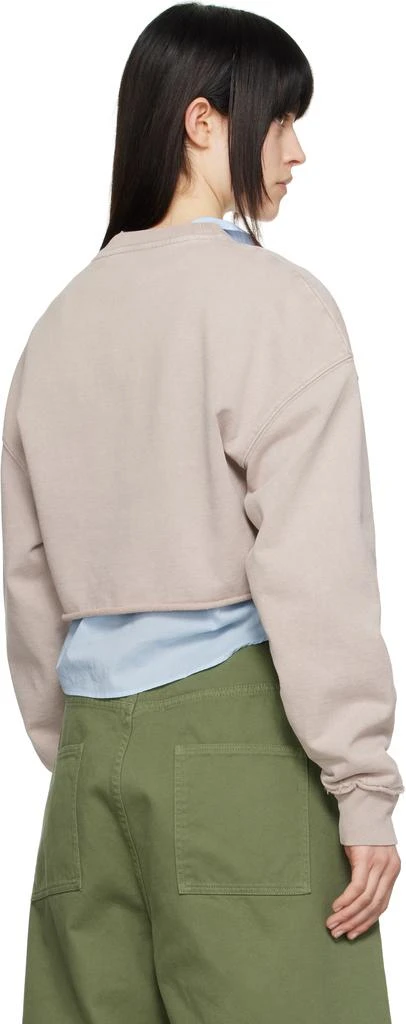 Acne Studios Gray Cropped Logo Sweatshirt 3