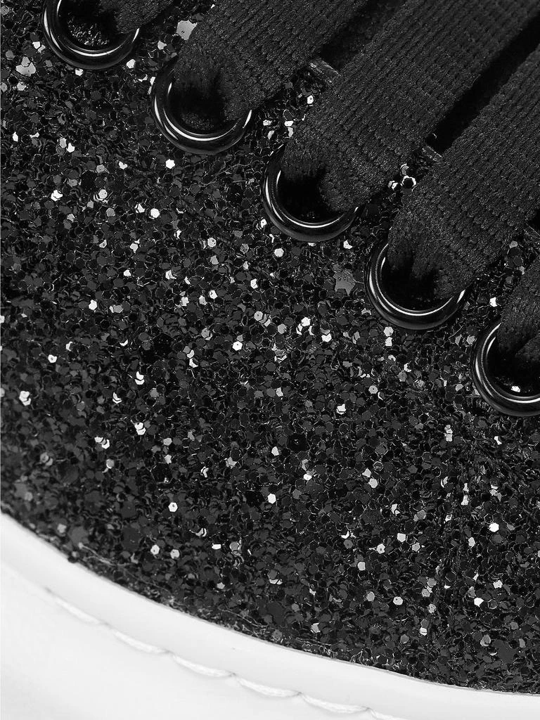 Alexander McQueen Women's Glitter Leather Platform Sneakers 6