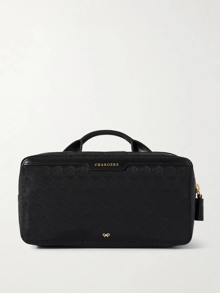 Anya Hindmarch Home Office 皮革边饰提花收纳包 1