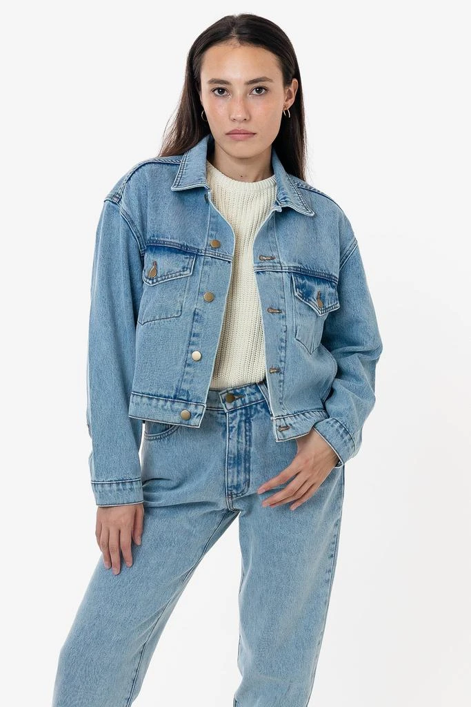 Los Angeles Apparel RDNW03 - Denim Cropped Jacket 1