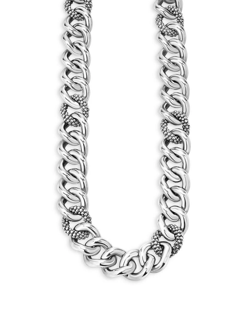 LAGOS Men
s Sterling Silver Anthem Curb Link Chain Necklace/Key Chain - Exclusive 4