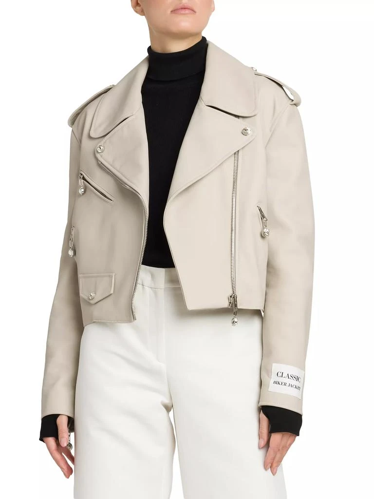 Moschino Sheep Leather Crop Jacket 6