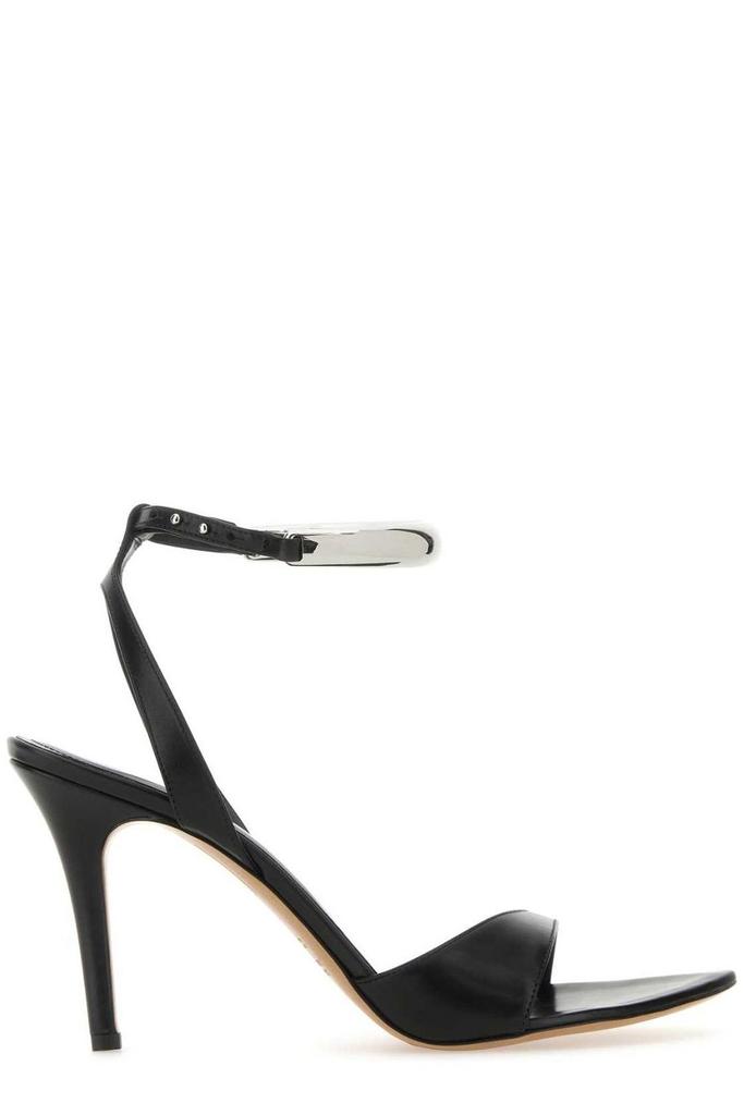 サンダル・ミュール ISABEL MARANT Black Leather Yluan Sandals Isabel Marant Yluan Ankle Strap High-Heeled Sandals (Sandals