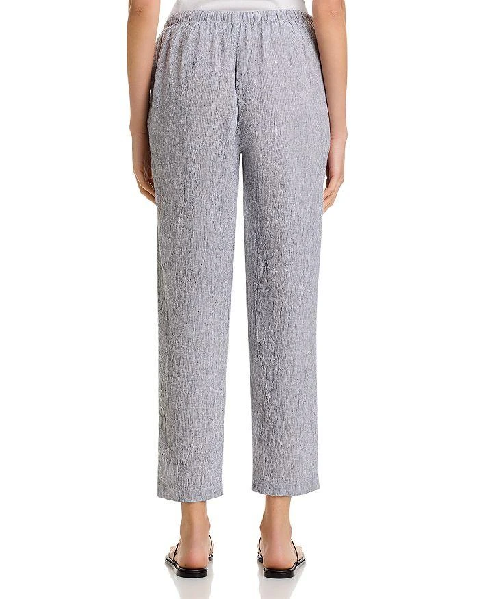Eileen Fisher Puckered Linen Tapered Ankle Pants 3