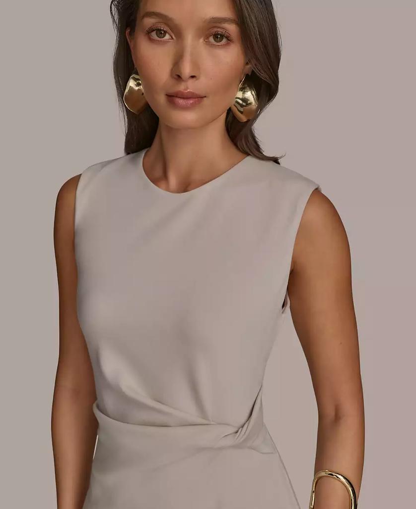 【Donna Karan New York】Jewel-Neck Belted Sheath Dress Donna Karan New York Women's Jewel-Neck Belted Sheath Dress