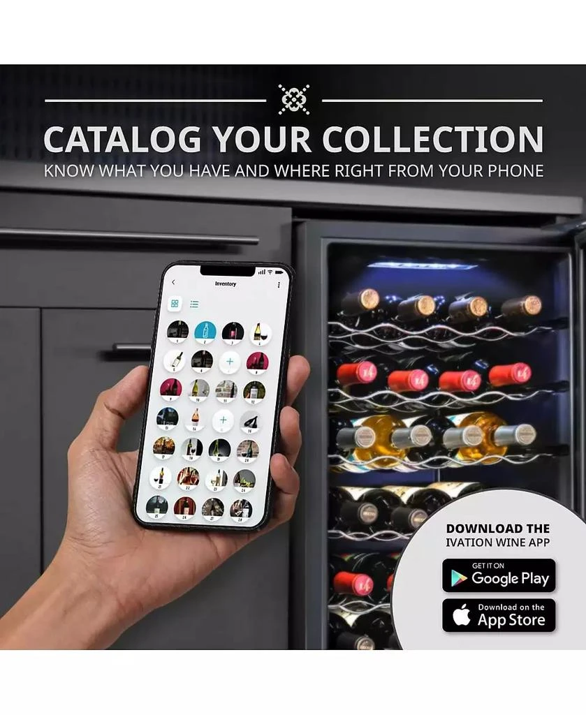 Ivation Freestanding Wine Cooler, 18 Bottle Wine Cooler 2