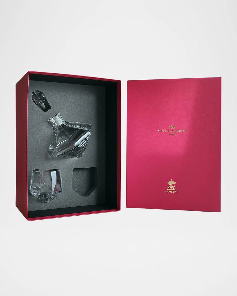 Vista Alegre Carrossel Whiskey Decanter and Old Fashion Glasses Set