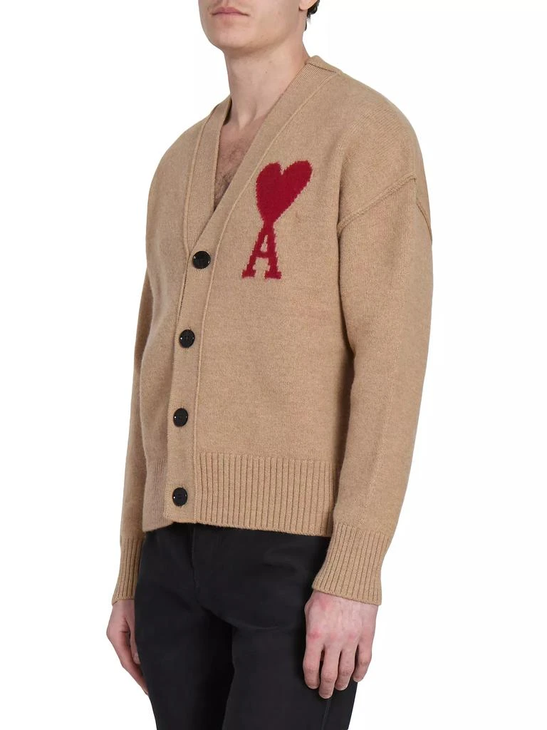 AMI ADC Logo Wool Cardigan 3