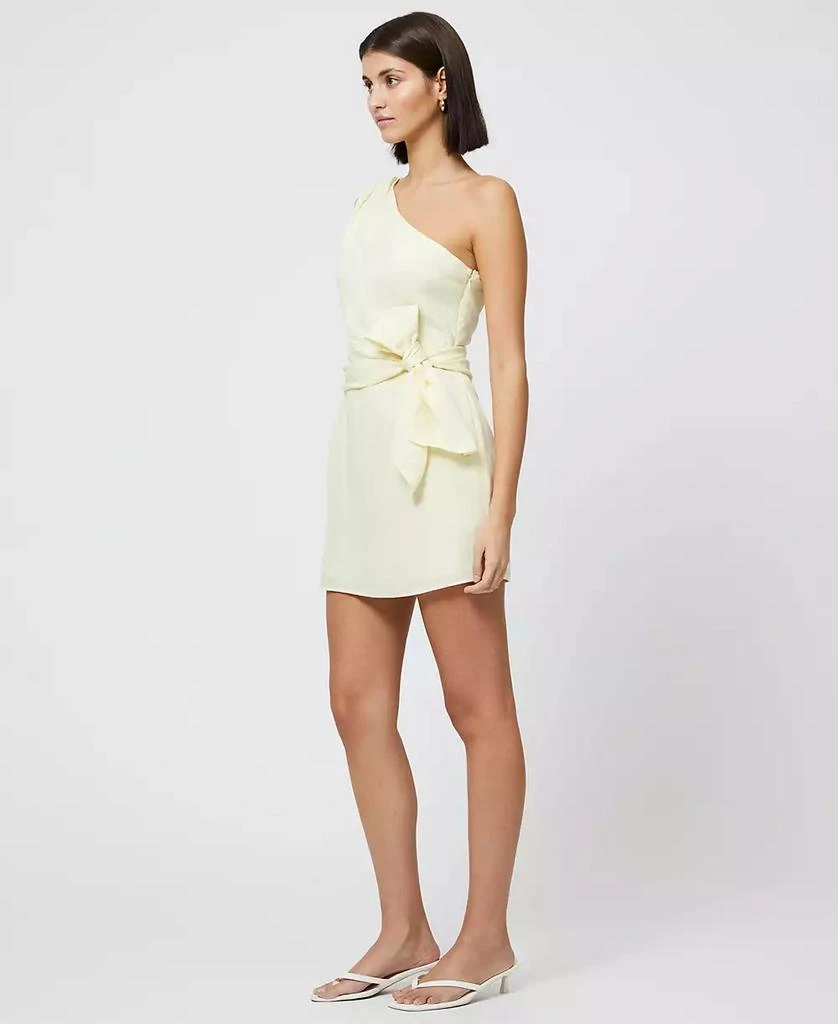 French Connection Women's Birdie Butter Yellow One-Shoulder Mini Dress 5