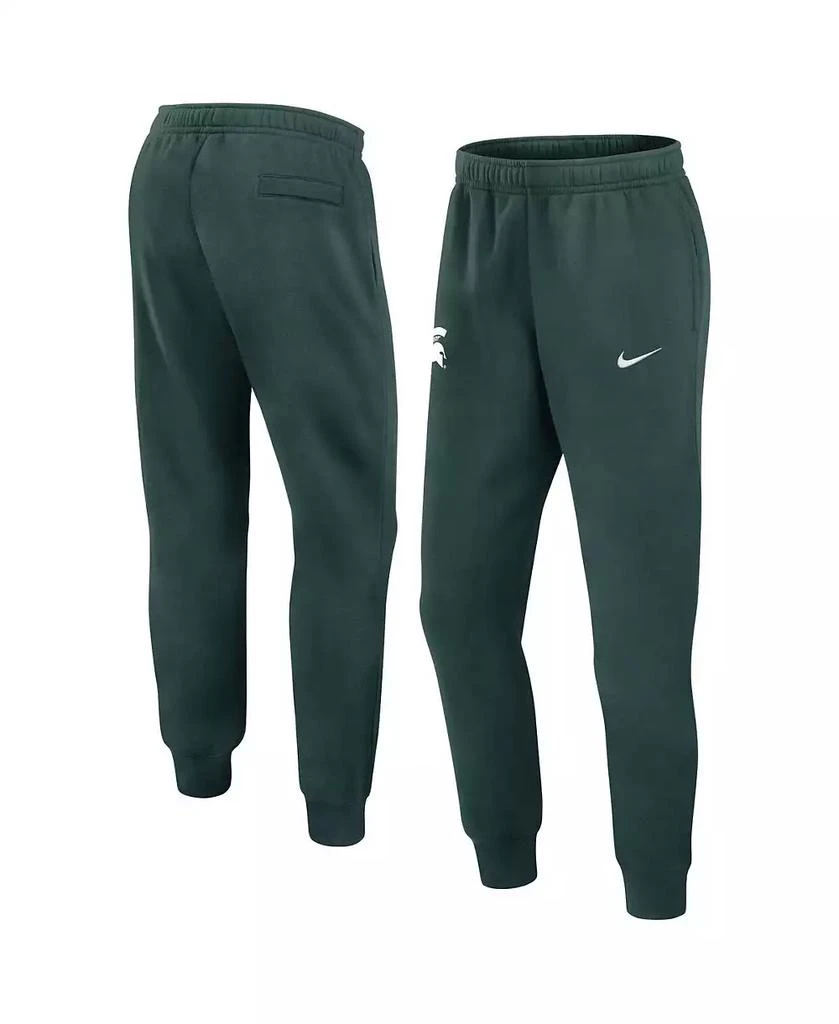 NIKE Men's Green Michigan State Spartans Sideline Club Fleece Joggers 1