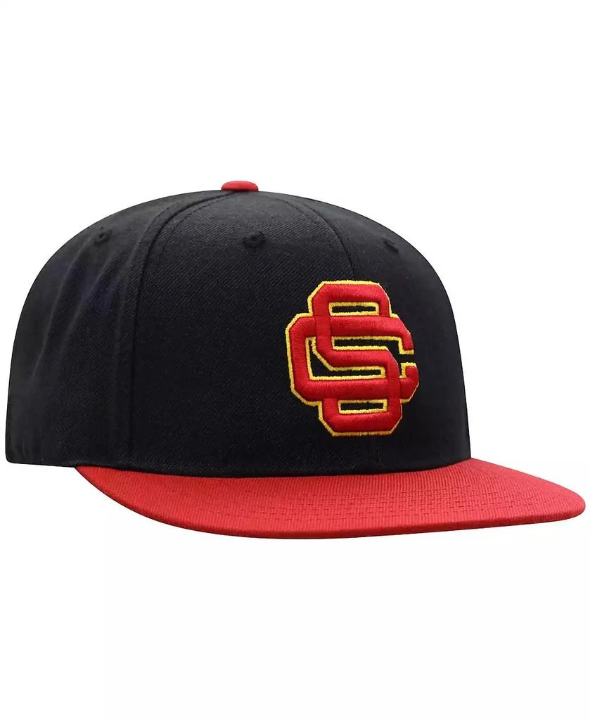Top of the World Men's Black and Cardinal USC Trojans Team Color Two-Tone Fitted Hat 3