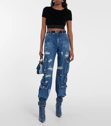 Dolce & Gabbana Embellished denim ankle boots 2