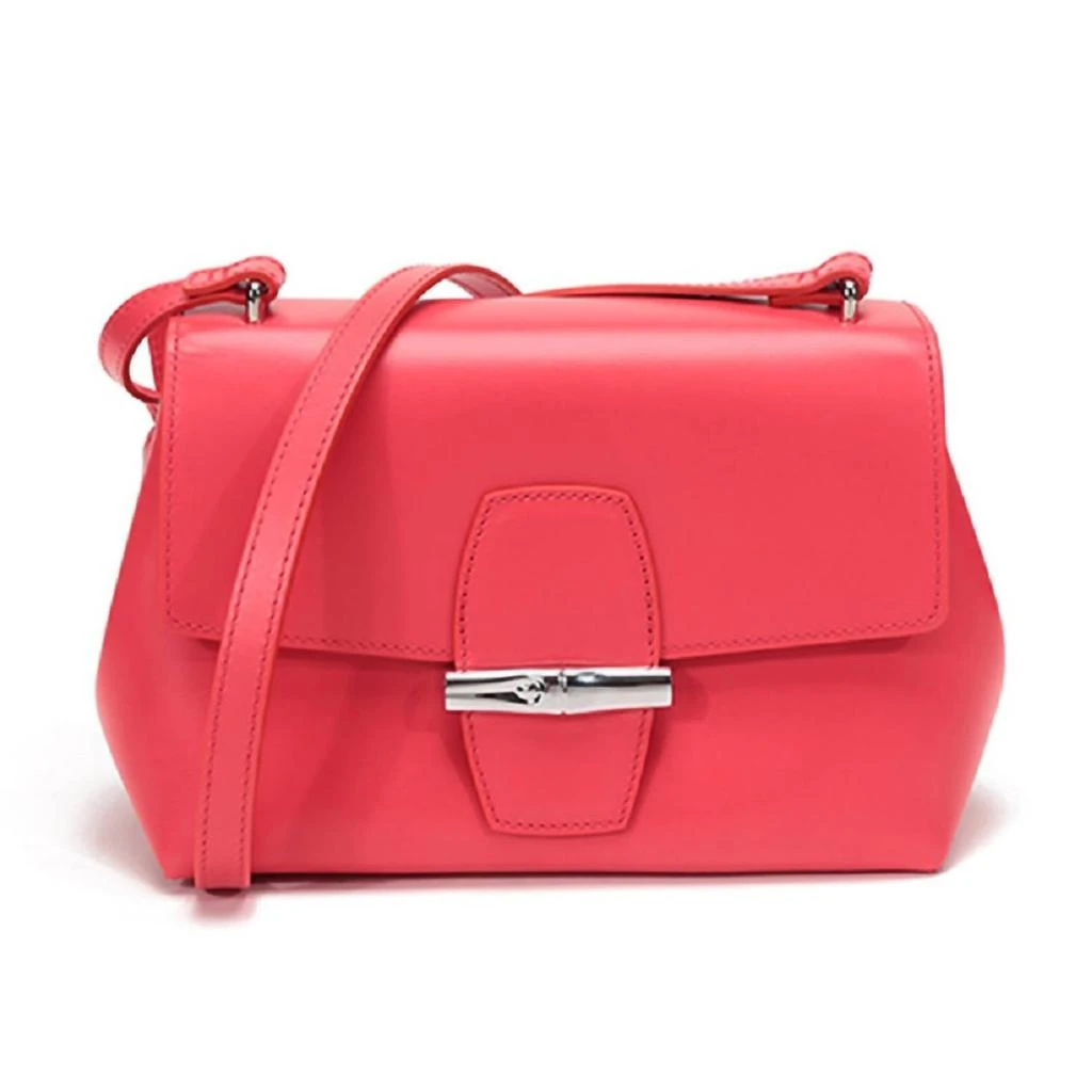 Longchamp Roseau Leather Crossbody Handbag In Poppy Pink 1