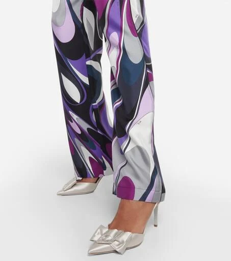 Rene Caovilla Bow-embellished satin slingback pumps 4